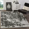 Image de Safavieh Tapis de Sol Vieilli pour Salon, Salle à Manger, Chambre à Coucher - Adirondack Collection, Tapis à Poil Court, Argent et Noir, 155 X 229 cm
