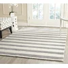 Image de SAFAVIEH Tapis Moderne Pour Salon, Salle à manger, Chambre à coucher - Cambridge Collection, Tapis à poil court, Gris et Ivoire, 122 X 183 cm