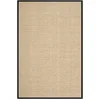 Image de SAFAVIEH Tapis en Fibres Naturelles Salon, Salle à Manger, Chambre à Coucher - Natural Fiber Collection, Tapis à Poil Court, Naturel et Noir, 183 X 274 cm