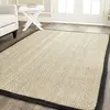 Image de Safavieh Tapis en Fibres Naturelles Salon, Salle à Manger, Chambre à Coucher - Natural Fiber Collection, Tapis à Poil Court, Naturel et Noir, 183 X 274 cm