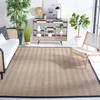 Image de Safavieh Tapis en Fibres Naturelles Salon, Salle à Manger, Chambre à Coucher - Natural Fiber Collection, Tapis à Poil Court, Naturel et Noir, 244 X 305 cm