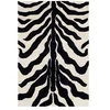 Image de SAFAVIEH Tapis Imprimé Animalier Salon, Salle à manger, Chambre à coucher - Cambridge Collection, Tapis à poil court, Ivoire et noir, 122 X 183 cm