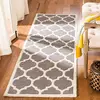 Image de SAFAVIEH Tapis Contemporain Pour Salon, Salle à manger, Chambre à coucher - Chatham Collection, Tapis à poil court, Gris foncé et Ivoire, 69 X 213 cm