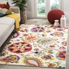 Image de SAFAVIEH Tapis Boho Pour Salon, Salle à manger, Chambre à coucher - Monaco Collection, Tapis à poil court, Ivoire et Multi, 122 X 170 cm