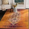 Image de SAFAVIEH Tapis Boho Pour Salon, Salle à manger, Chambre à coucher - Monaco Collection, Tapis à poil court, Orange et Multi, 122 X 170 cm