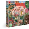 Image de eeBoo - English Cottage - Puzzle Adulte1000 pièces illustrant Une Serre Anglaise dans Toute sa splendeur - Dimensions 58.5 x 58.5 cm
