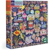 Image de Eeboo - Puzzle 1000 pièces The Cat and The Yarn - Puzzle Adulte 1000 Pièces en Carton - Dimensions 58.5 cm x 58.5 cm