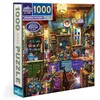 Image de Eeboo   Puzzle 1000 Pièces Midnight Kitchen   Puzzle Adulte 1000 Pièces en Carton   Dimensions du Puzzle 58,4 cm x 58,4 cm, Teintes Chaudes et Foncées