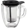 Image de Bodum - K11239-01 - Yo-Yo - Set Mug Infuseur Individuel en Verre Trempé - Filtre Nylon - 35 cl - Noir