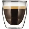 Image de Bodum PILATUS Verres Double Paroi 2 pièces   Tasses Espresso 80ml   Design Vague   Borosilicate   Passe au Lave-Vaisselle