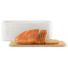Image de BODUM Bistro Boîte à pain grand modèle avec couvercle en bambou blanc - 24 x 37 x 14 cm
