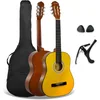 Image de 3rd Avenue Xf Pack Guitare Classique enfant Taille Junior 3/4 pour Débutants, Guitare Acoustique avec Cordes en Nylon, Housse, Capodastre et Médiators   Naturel