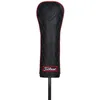 Image de Titleist Couvre-tête en Cuir Noir/Rouge Bois de Parcours