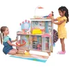 Image de KidKraft Grande Roue Maison de Poupée en Bois incluant Accessoires et Mobilier, 3 étages de Jeu avec Hamac et Chaise de Plage pour Poupées 30 cm, Jouet Enfant dès 3 Ans, 20053
