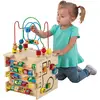 Image de KidKraft Cube d'Activité Bébé Deluxe en Bois, Centre éducatif avec Labyrinthe de Perles et tri, Jouets d'Activité et de Développement, Jeux Educatif Enfant 1 Ans, 63298