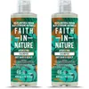 Image de Shampooing Naturel à la Noix de Coco Faith In Nature, Hydratant, Vegan & Cruelty Free, Sans Parabènes & SLES, Pour Cheveux Normaux à Secs, 400ml (Lot de 2)