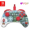 Image de PDP Manette Filaire REALMz LED Light-up Pro Nintendo Switch et Switch OLED - Prise Audio 3,5 mm - Commandes Volume D-pad - Licence Officielle - Effets LED Réglables - Motif Knuckles - Figurine Intégrée