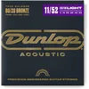 Image de Cordes pour guitares acoustiques Dunlop, jauge de lumière moyenne, bronze phosphore 11-52