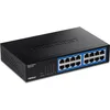 Image de TRENDnet, TEG-S17D, Commutateur de Bureau Gigabit 16 Ports, 16 Ports Gigabit RJ-45, capacité de Commutation 32 Gbit/s, Conception sans Ventilateur, boîtier métallique, Alimentation Interne, Noir