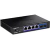 Image de TRENDnet, TEG-S562, Commutateur Multi-Gig Non géré à 6 Ports, 4 Ports 2,5GBASE-T, 2 Ports SFP+ 10G sans Ventilateur, Conception de Bureau compacte, boîtier en métal, commutateur réseau Ethernet, Noir