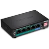 Image de TRENDnet, TPE-LG50, Commutateur PoE+ Longue portée Gigabit à 5 Ports, 4 Ports PoE+, 1 Port Gigabit, Le commutateur Dip de la caméra étend Le PoE+ à 200 m (656 Pieds)