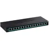 Image de TRENDnet, TPE-TG160H, Commutateur Gigabit Poe+ 16 Ports, capacité de Commutation 32 Gbit/s, Budget d'alimentation POE 123 W, sans Ventilateur, montable en Rack 1U 19" avec Supports