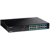 Image de TRENDnet, TPE-TG182, Commutateur PoE+ Gigabit 18 Ports, 16 Ports PoE+ 30 W, 2 emplacements SFP Gigabit, Budget PoE 240 W, capacité de Commutation 36 Gbit/s, montable en Rack 1U 19", Noir