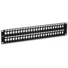 Image de TRENDnet, TC-KP48, Panneau de Brassage Keystone 2U HD 48 Ports Vierge, boîtier de Montage en Rack en métal 2U 19", Panneau de Brassage réseau HD Keystone