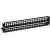 Image de TRENDnet, TC-KP48S, Panneau de Brassage HD 2U blindé Keystone Vierge à 48 Ports, boîtier de Montage en Rack métallique 2U 19", Panneau de Gestion réseau