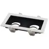 Image de Support Spot GU10 Encastrable Orientable Double Projecteur Blanc/Noir