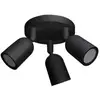 Image de Spot LED en saillie Triple Orientable NOIR pour ampoule GU10