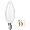 Image de Pack de 10 - Ampoule LED E14 6W 220V C37 180° Dimmable - Blanc Froid 6000K - 8000K