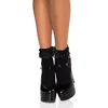 Image de Leg Avenue Socquettes avec Bord Volant en Dentelle Noir Taille Unique