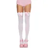 Image de Leg Avenue Bas Autoportant en Nylon avec Noeud Taille Unique Blanc/Rose