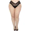 Image de Leg Avenue Diamant Collants en Résille Noir Grande Taille