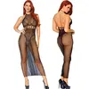 Image de Leg Avenue 88019 Robe Longue Halter Multi Résille Noir Taille Unique EUR 34-38