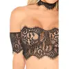 Image de Leg Avenue 81573 Haut Court en Dentelle Tour de Cou & String Noir Taille M/L EUR 42-44