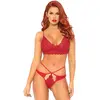 Image de Leg Avenue 81578 Bralette en Dentelle/String Rouge Taille M/L EUR 42-44