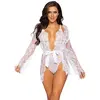 Image de Leg Avenue Body en Dentelle Florale et Dentelle Blanc Taille S 150 g