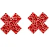 Image de Leg Avenue X Factor Stickers Adhésifs pour Tétons Accessoires pour Costume, Rouge, Taille Unique Femme
