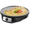 Image de Elite Gourmet ECP-126 Crêpière électrique avec plaque antiadhésive, râteau à crêpes, spatule et recettes (français non garanti), 30,5 cm, noir