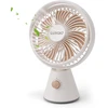 Image de Luxaid Ventilateur de bureau portable, batterie 4000 mAh [19 h d'autonomie] , oscillation manuelle verticale à 180° + oscillation automatique horizontale à 90°, 7 pales