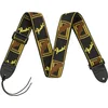 Image de Fender Monogrammed Sangle pour Guitare Noir,Jaune,Brun, Longueur Entièrement Réglable, Ajustement Polyvalent pour la Plupart des Joueurs