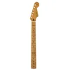 Image de Fender Satin Roasted Maple Stratocaster Neck, 22 Jumbo Frets, 12", Maple, Flat Oval Shape