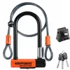 Image de Kryptonite Evolution Mini-7 Serrure avec câble et support flexibles - Orange, 7 pouces & Câble de boucle Krypto Flex-Gris-213 cm