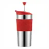 Image de Bodum Cafetière à piston 0,35 L en acier inoxydable - Rouge