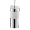 Image de Bodum - 11067-913 - Mug à Piston en Inox - Double Paroi - Couvercle à Clapet - 0.35 L - Blanc Crème