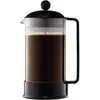 Image de Bodum French Press Brazil - 1L / 8 Tasses Cafetière à Piston - Verre Résistant & Filtre Acier INOX - sans BPA Lavable au Lave-Vaisselle - Cafetière Classique - Fabriquée au Portugal