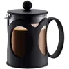 Image de Bodum Kenya Cafetière à Piston - 500ml / 4 Tasses - Cafetière Manuelle en Verre Borosilicate et Inox - Passe au Lave-Vaisselle - Fabriquée au Portugal