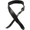 Image de MARTIN Sangle pour guitare en cuir noir, slim, Logo Martin en relief, largeur: 2,25" (A0046)
